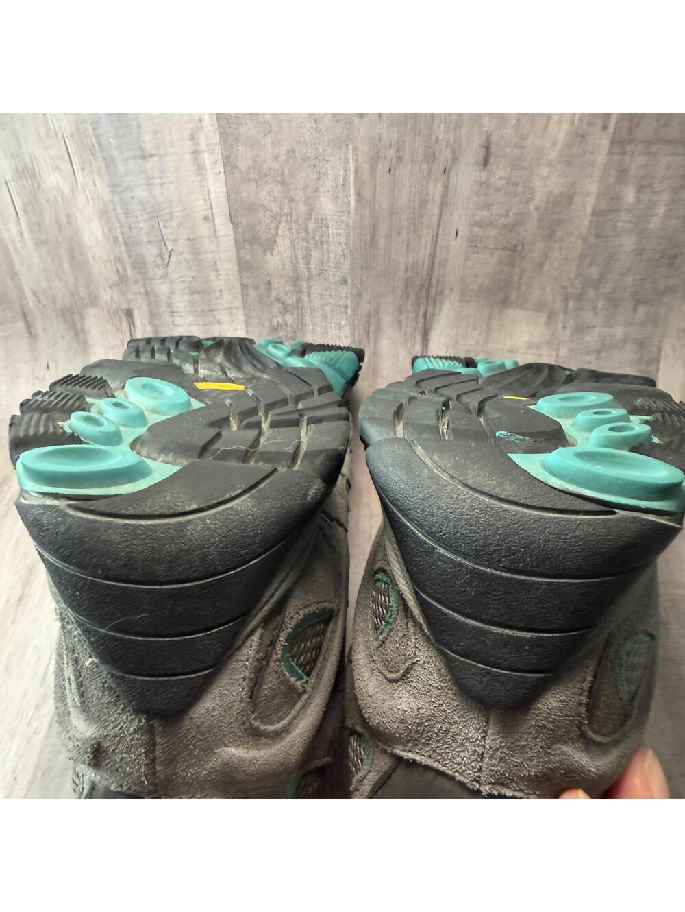 Merrell Moab 3 Women's 8 Mid Waterproof Hiking Boot Gray & Teal Lace Up Boots - Picture 9 of 12